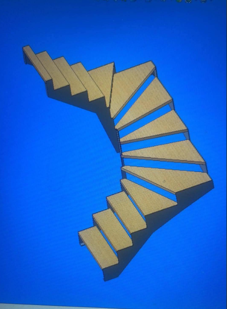 Conception 3D & plans techniques — Conception 3D escalier