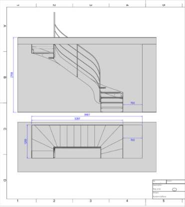 Plan d'exécution escalier
