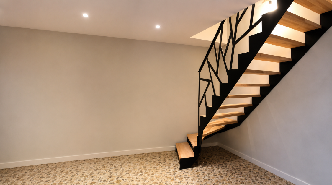 Escalier à motifs graphiques
