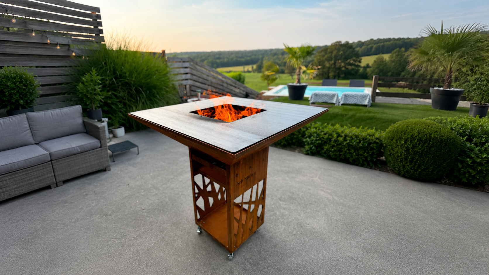 Brasero acier sur mesure
