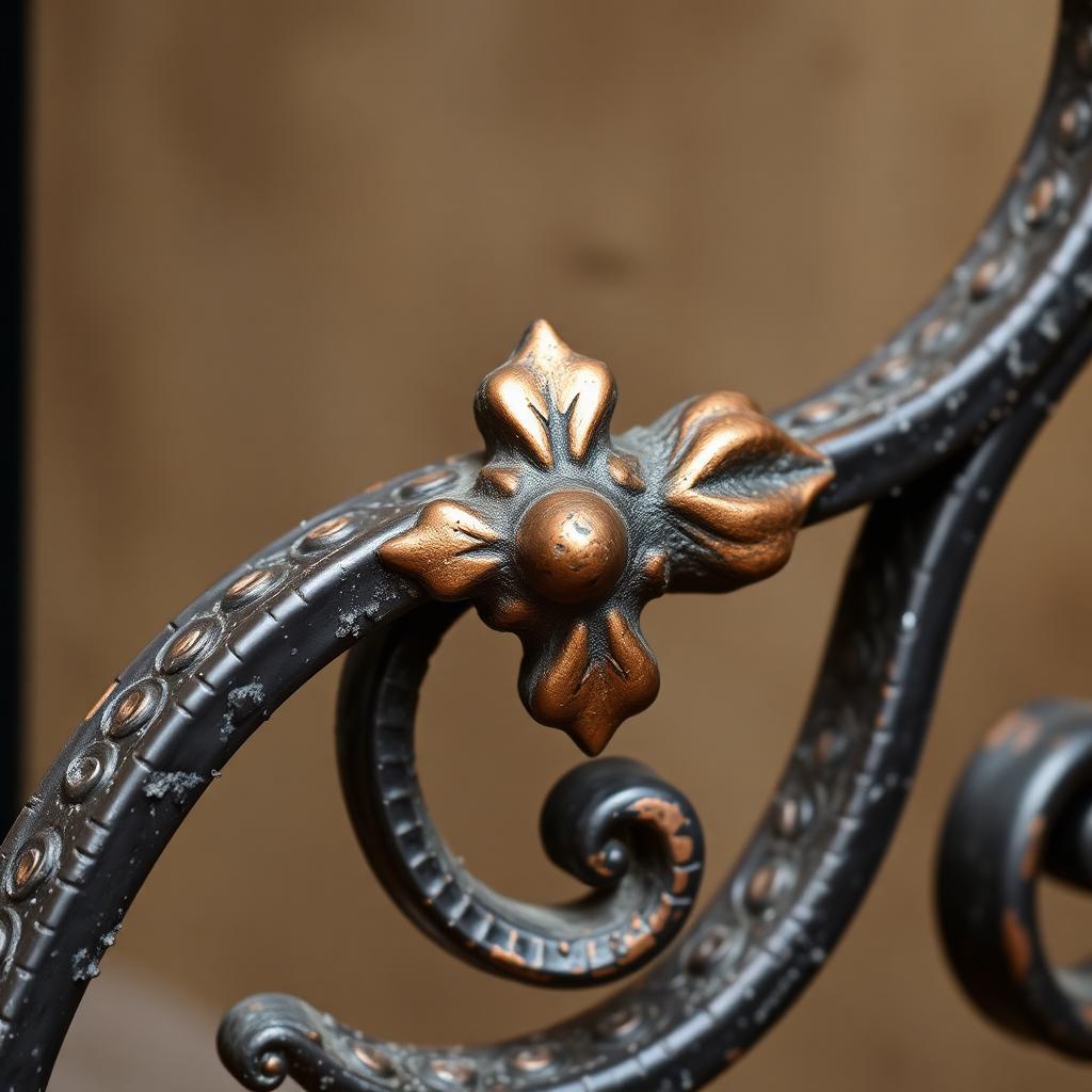 Détail ferronnerie décorative — exemple pour Fleurus